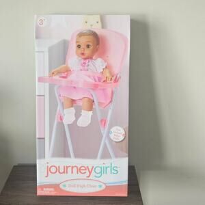 Journey Girls Doll High Chair For 14" Dolls Pink NWT